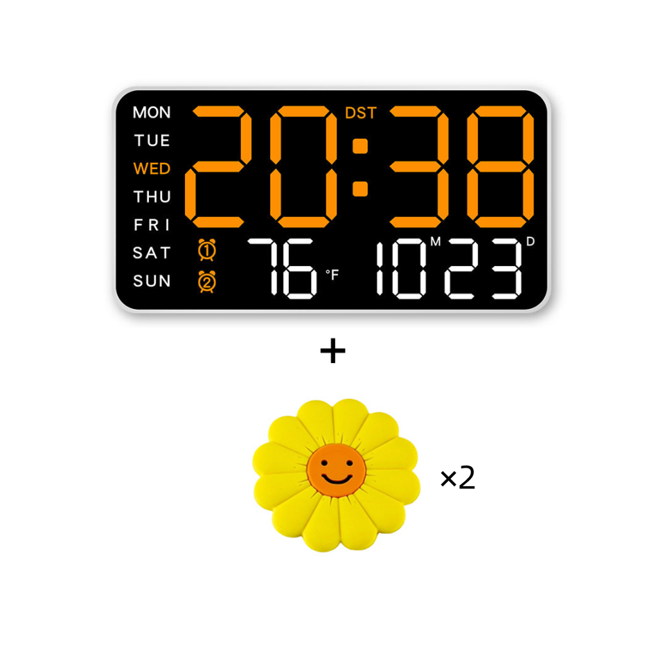 📢📢50 % DE RÉDUCTION !! ⏰Horloge murale numérique LED décorative multifonctionnelle, l'horloge numérique sans limites pour la maison norvégienne moderne.