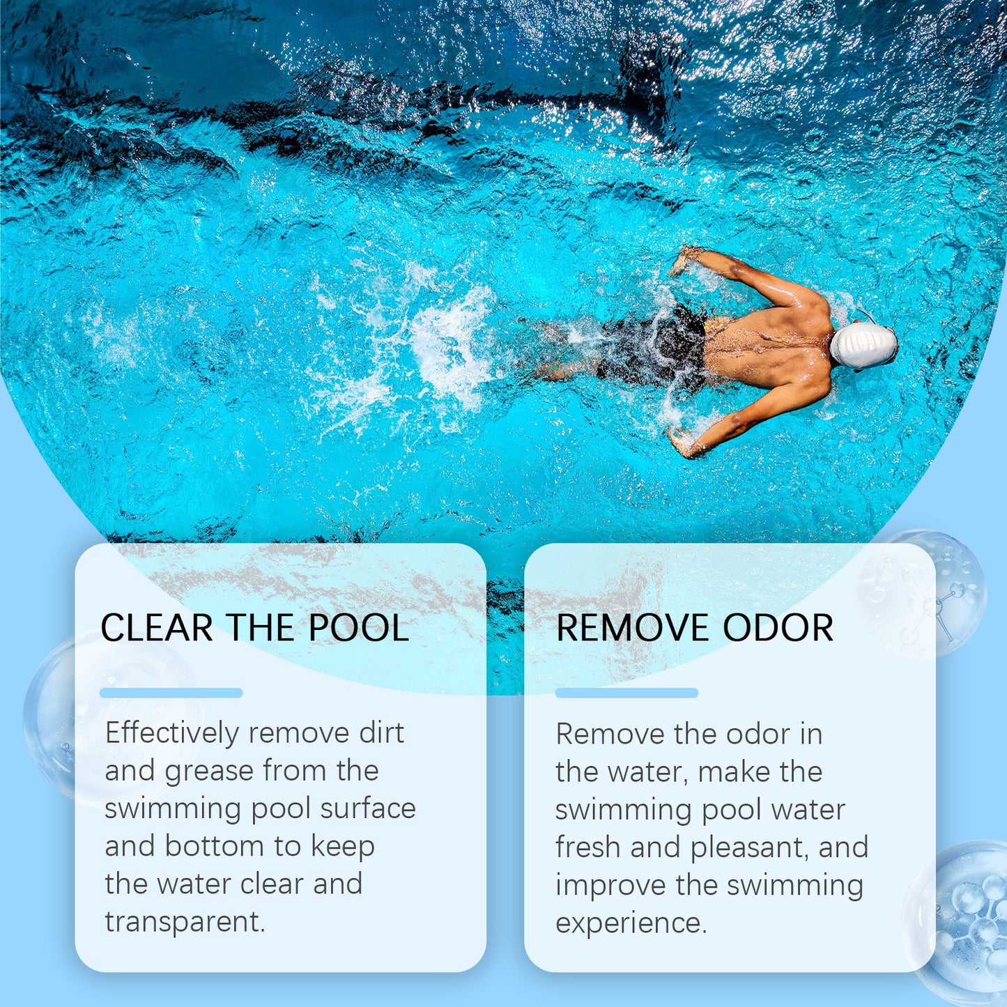 Pastilles nettoyantes pour piscines, pour une eau cristalline