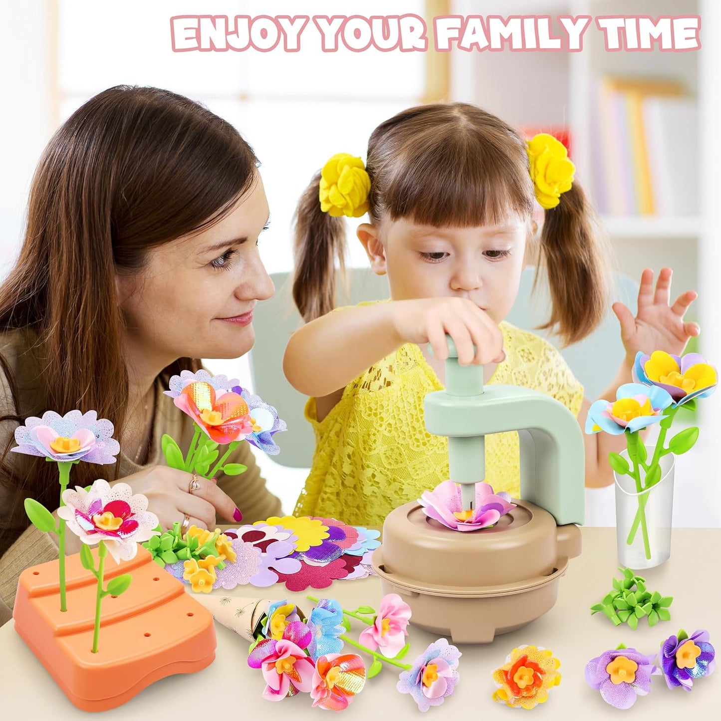 🔥Dernier jour de soldes 50 % DE RÉDUCTION🔥Bouquets de fleurs en tissu Jouets - Créez votre bouquet de fleurs,  Activité éducative Cadeaux d'anniversaire pour enfants d'âge préscolaire