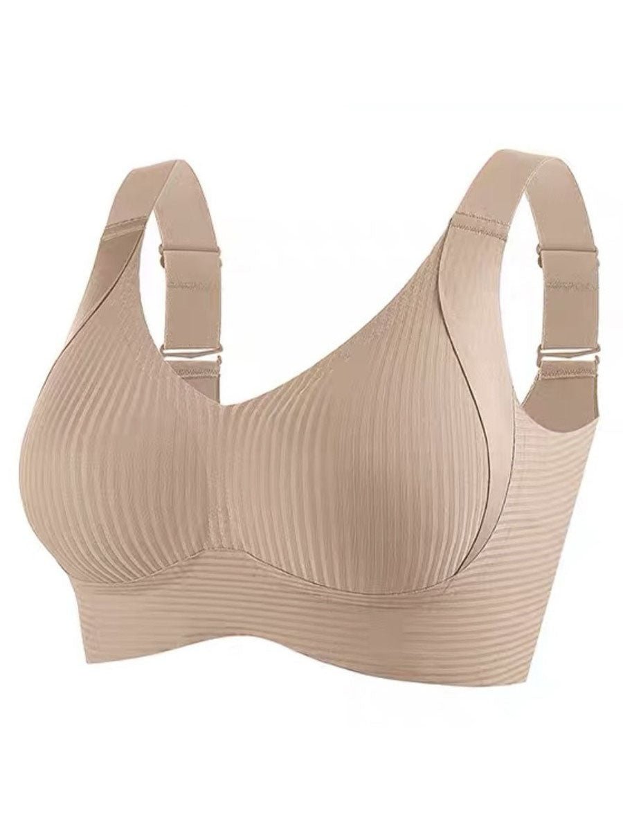 🎁VENTE EXCEPTIONNELLE 2026💕Soutien-gorge sans coutures à rayures subtiles avec soutien en W – Confort et style !