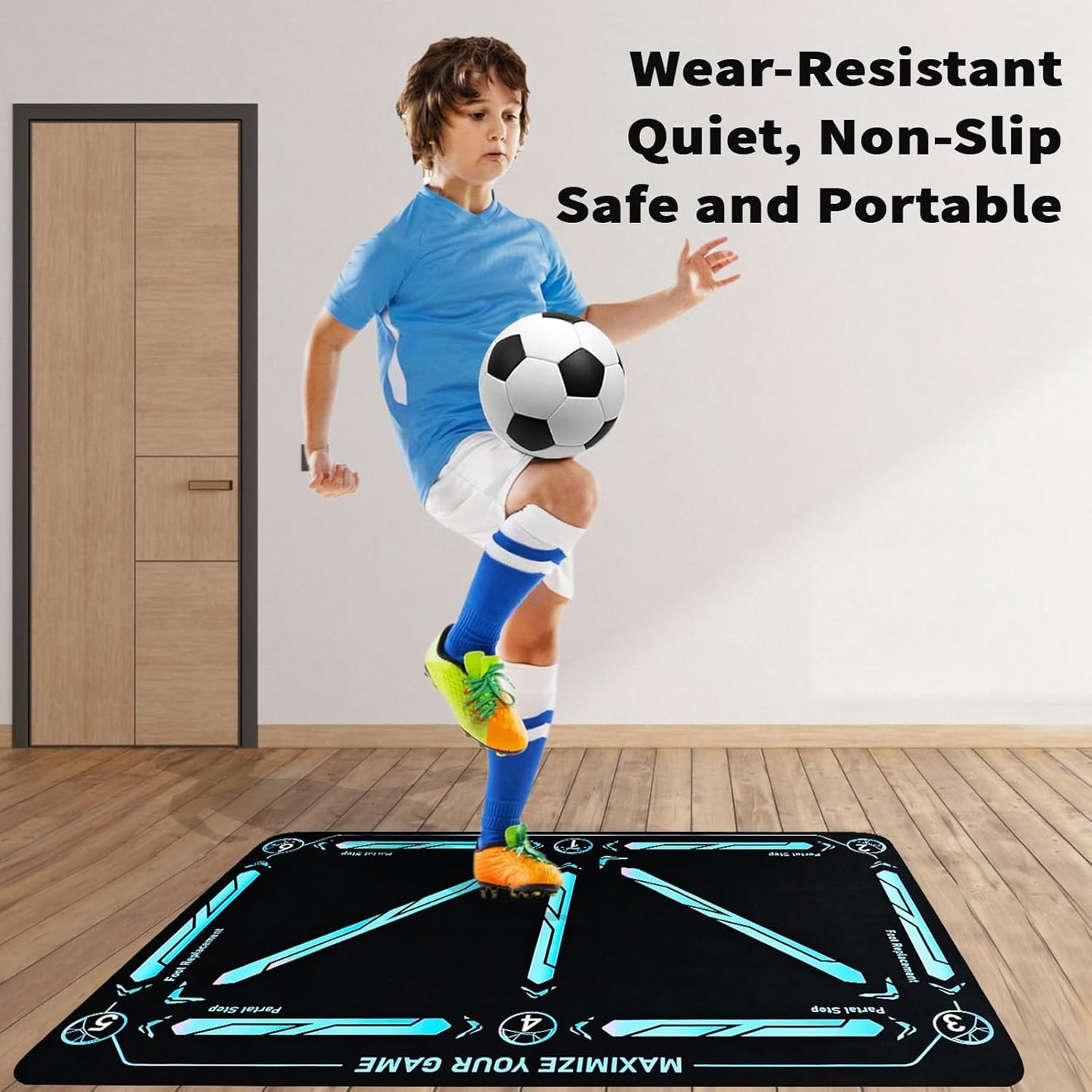 🎅DERNIER JOUR DE SOLDES 57 % DE RÉDUCTION - ⚽Tapis d'entraînement de football pour tous les niveaux, antidérapant et silencieux