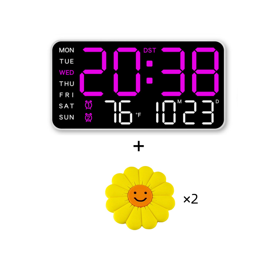 📢📢50 % DE RÉDUCTION !! ⏰Horloge murale numérique LED décorative multifonctionnelle, l'horloge numérique sans limites pour la maison norvégienne moderne.