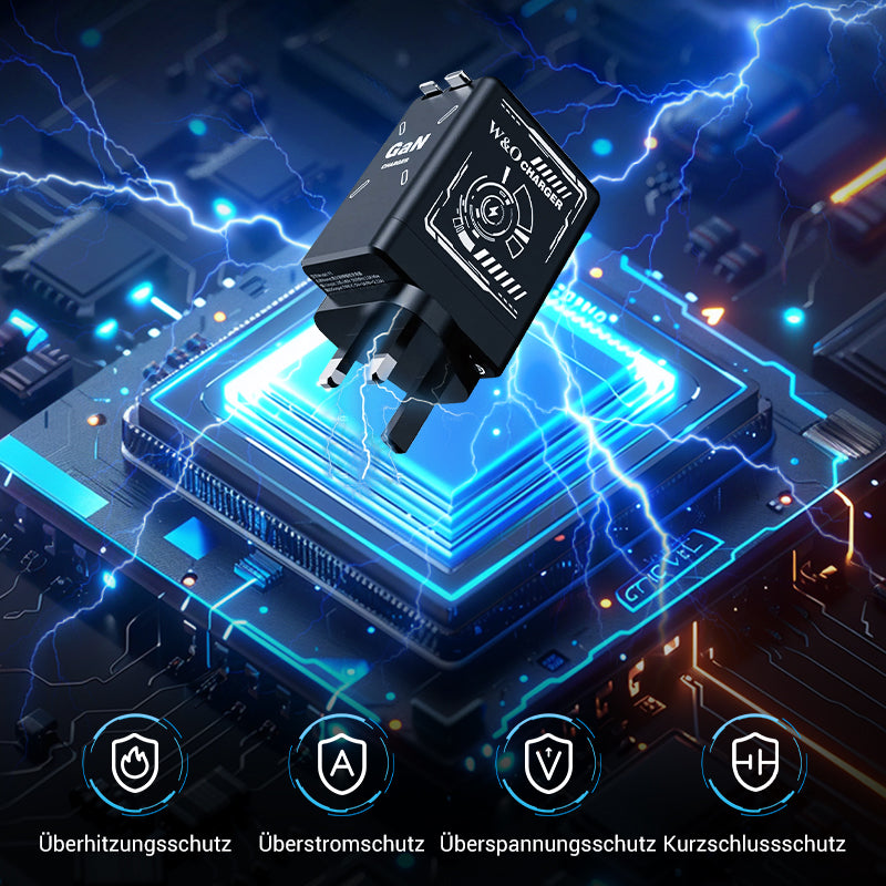 Station de recharge rapide USB-C avec câble rétractable – Utilisation universelleStation de recharge rapide USB-C avec câble rétractable – Utilisation universelle