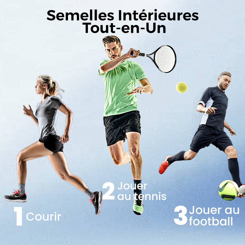 👟 ACHETEZ 2 - RECEVEZ 1 GRATUITS ! ✨ Semelles Amortissantes Unisexe - Absorption des Chocs pour Course, Randonnée ou Quotidien 🏃‍♀️🏃‍♂️