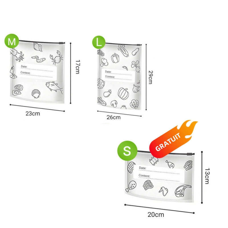 🔥Best-seller mondial🍗 Offre à durée limitée ! Achetez-en 3, obtenez-en 2 gratuits🥦Sacs de conservation refermables en aluminium réutilisables