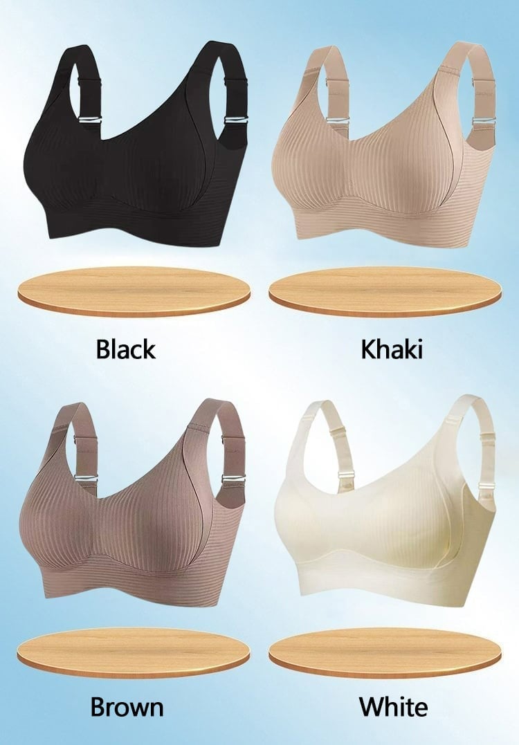 🎁VENTE EXCEPTIONNELLE 2026💕Soutien-gorge sans coutures à rayures subtiles avec soutien en W – Confort et style !