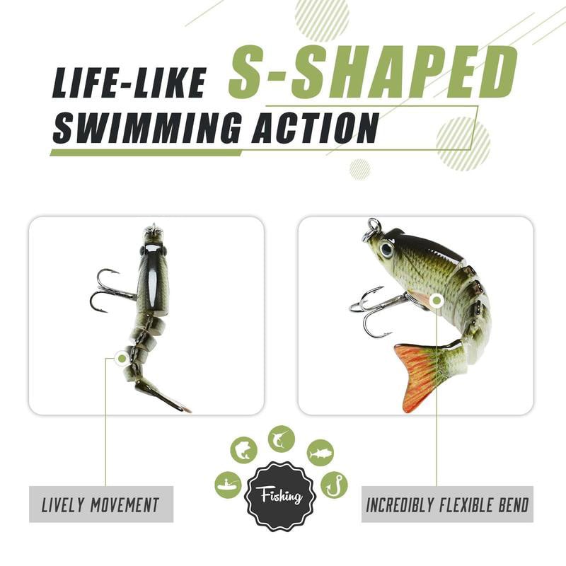 🎣Vente limitée : 50 % de réduction ⏰Leurre de pêche coulant multi-articulé ultra-réaliste