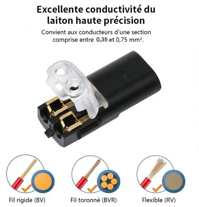 🏆 PLUS DE 88 000 VENDUS! ⚡ Connecteurs rapides filaires verrouillés ignifuges