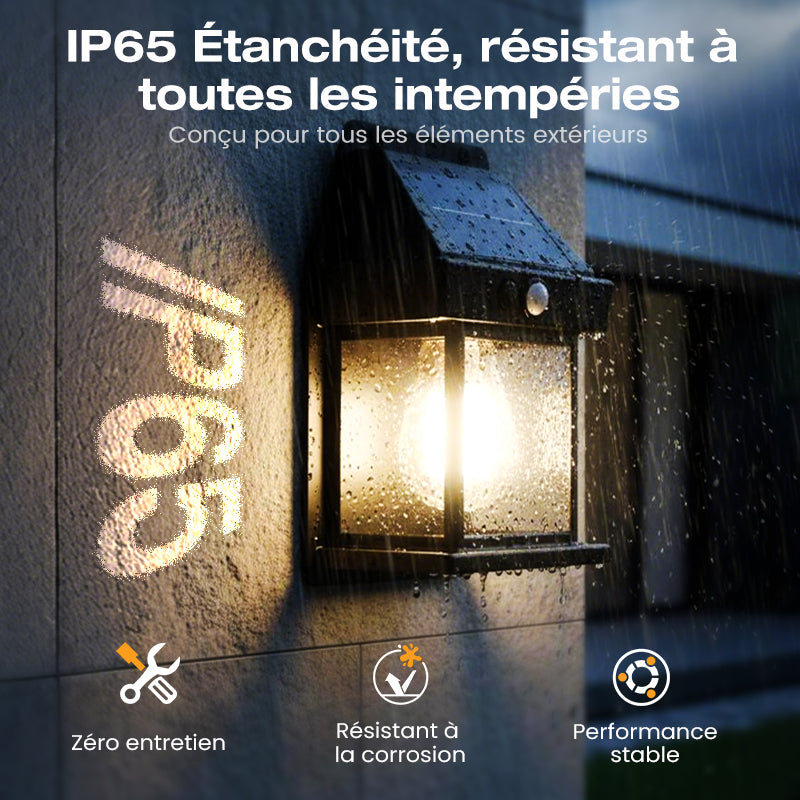 🔥VENTE LIMITÉE 50 % DE RÉDUCTION🔥Applique murale solaire à détecteur de mouvement en tungstène