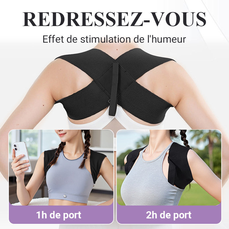🌟 49% OFF INSTANTANÉ ! 🏆 Correcteur Posture "Tech Magique" - Discret sous les Vêtements, Ajustable et Confortable 💡📦