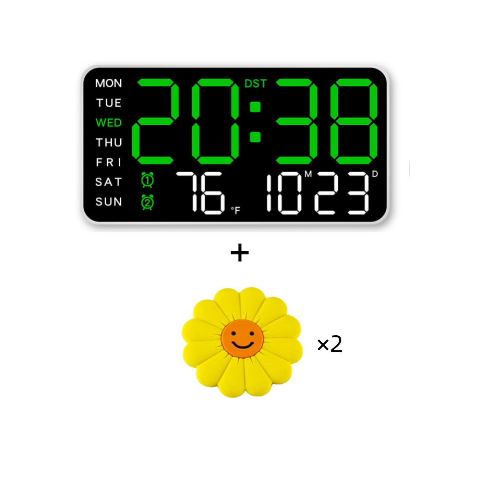 📢📢50 % DE RÉDUCTION !! ⏰Horloge murale numérique LED décorative multifonctionnelle, l'horloge numérique sans limites pour la maison norvégienne moderne.