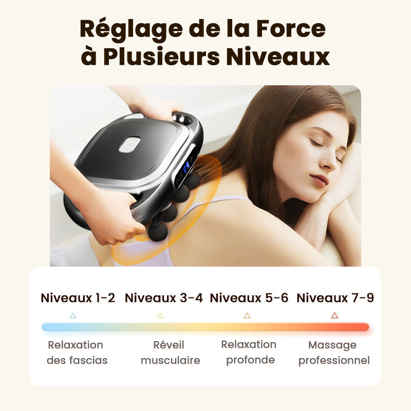 🔥Offre à durée limitée-Pistolet de massage musculaire multifonctionnel automatique à 12 têtes