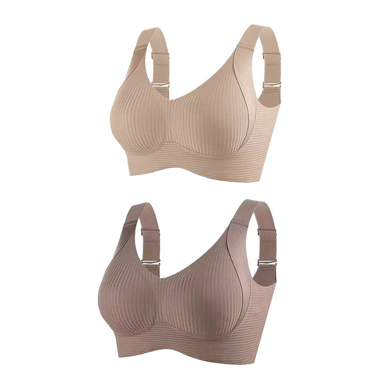 🎁VENTE EXCEPTIONNELLE 2026💕Soutien-gorge sans coutures à rayures subtiles avec soutien en W – Confort et style !