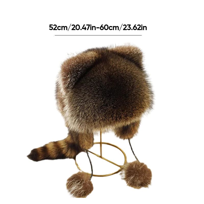 ✨ 50 % DE RÉDUCTION MAINTENANT ! ✨Chapeau en peluche parent-enfant avec fausse queue de raton laveur