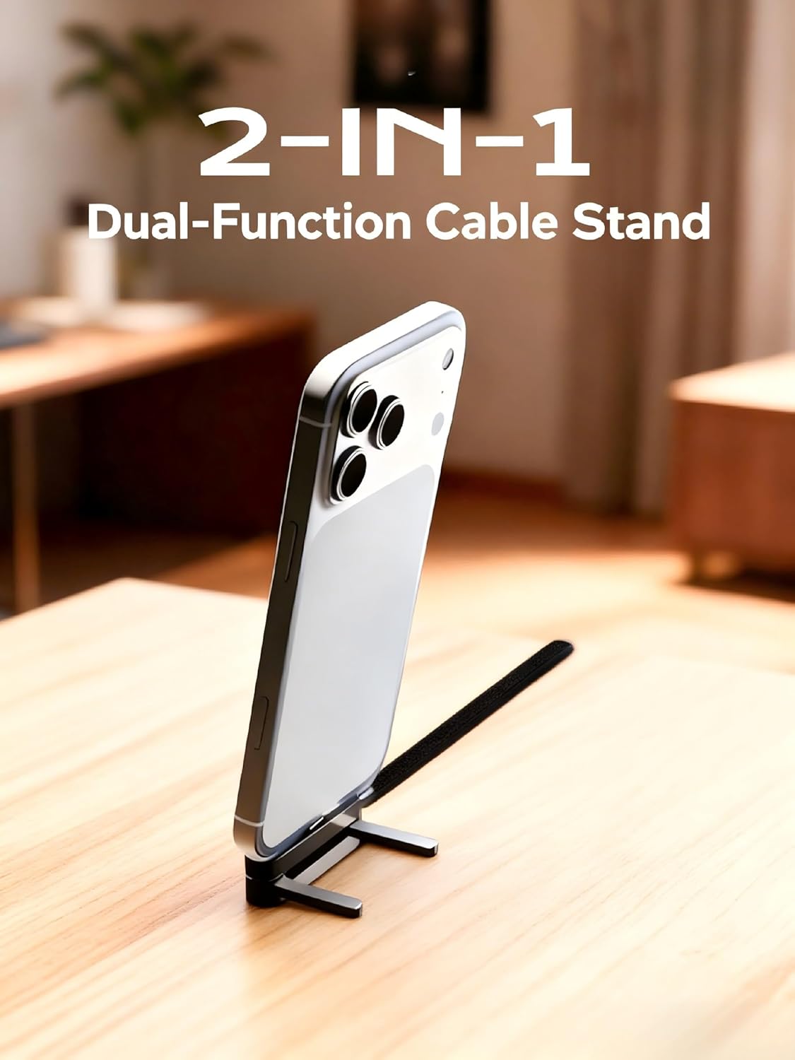 🔥Édition 2026 améliorée - Support de recharge rapide à deux parties avec câble🔥Adaptateur de recharge rapide avec support de téléphone pliable à 360°