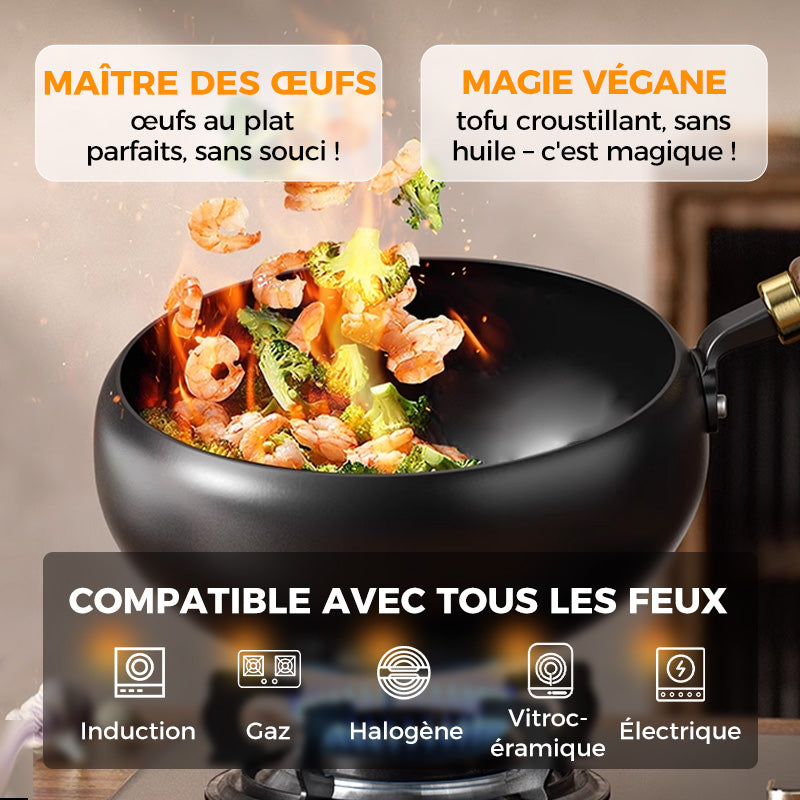 🍳Vente flash🔥Poêle antiadhésive ultra-légère, sans revêtement, en fonte épaisse(🔥55% de réduction)