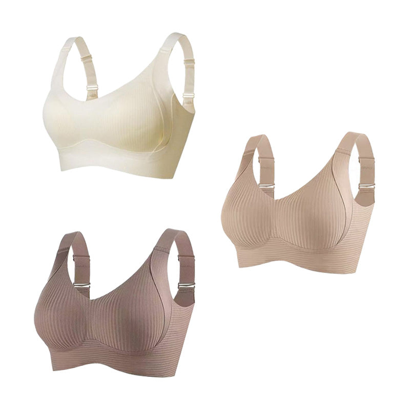 🎁VENTE EXCEPTIONNELLE 2026💕Soutien-gorge sans coutures à rayures subtiles avec soutien en W – Confort et style !