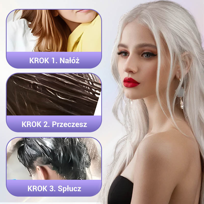 ✨Durée limitée Achetez 3 obtenez 2gratuit✨🧴💛 Masque pour cheveux Keratynowa Fioletowa&Laisser flotter les cheveux au vent