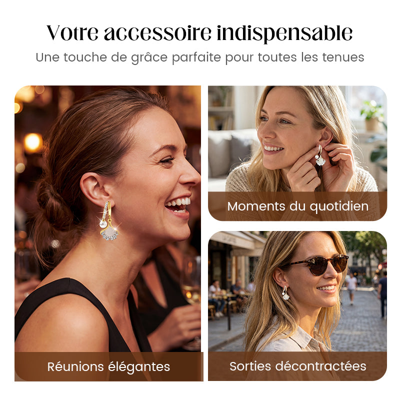 Boucles d'oreilles délicates en forme de feuille de ginkgo pour femmes