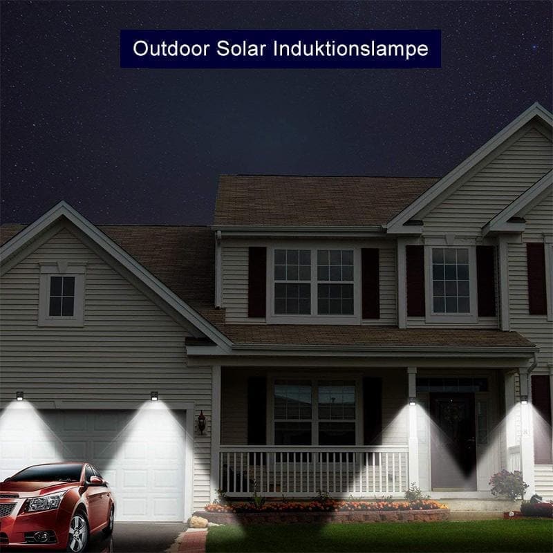 140 lampes solaires LED à l'extérieur, applique murale super lumineuse avec détecteur de mouvement