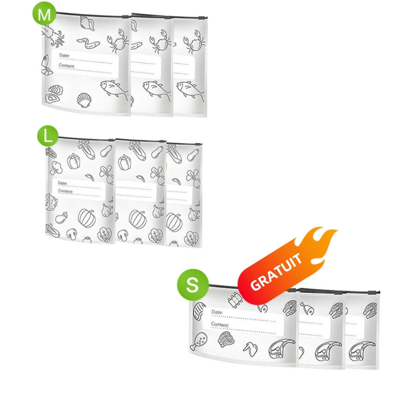 🔥Best-seller mondial🍗 Offre à durée limitée ! Achetez-en 3, obtenez-en 2 gratuits🥦Sacs de conservation refermables en aluminium réutilisables