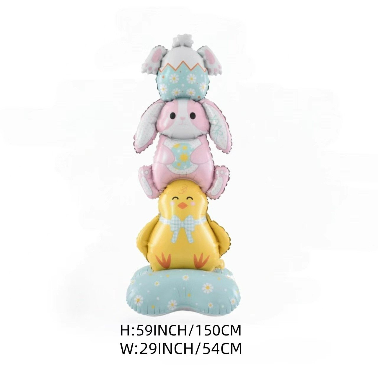 🎁Soldes de Pâques pour les lève-tôt🐰Ballon géant 3D en forme de lapin debout, autoportant, pour une ambiance festive