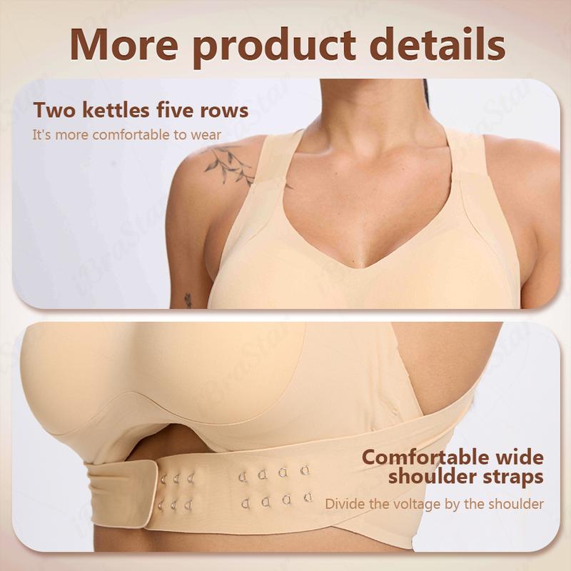 【Correction de la posture】Soutien-gorge de sport sans armatures, doux et respirant - Modèle pour femmes à couverture intégrale