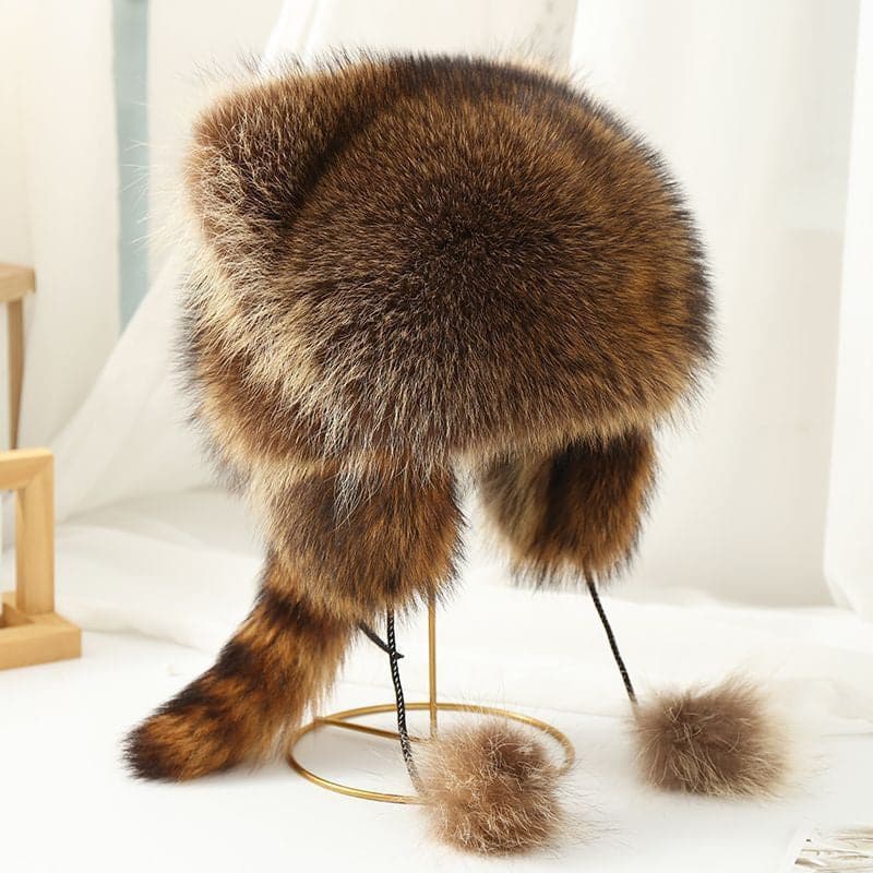 ✨ 50 % DE RÉDUCTION MAINTENANT ! ✨Chapeau en peluche parent-enfant avec fausse queue de raton laveur