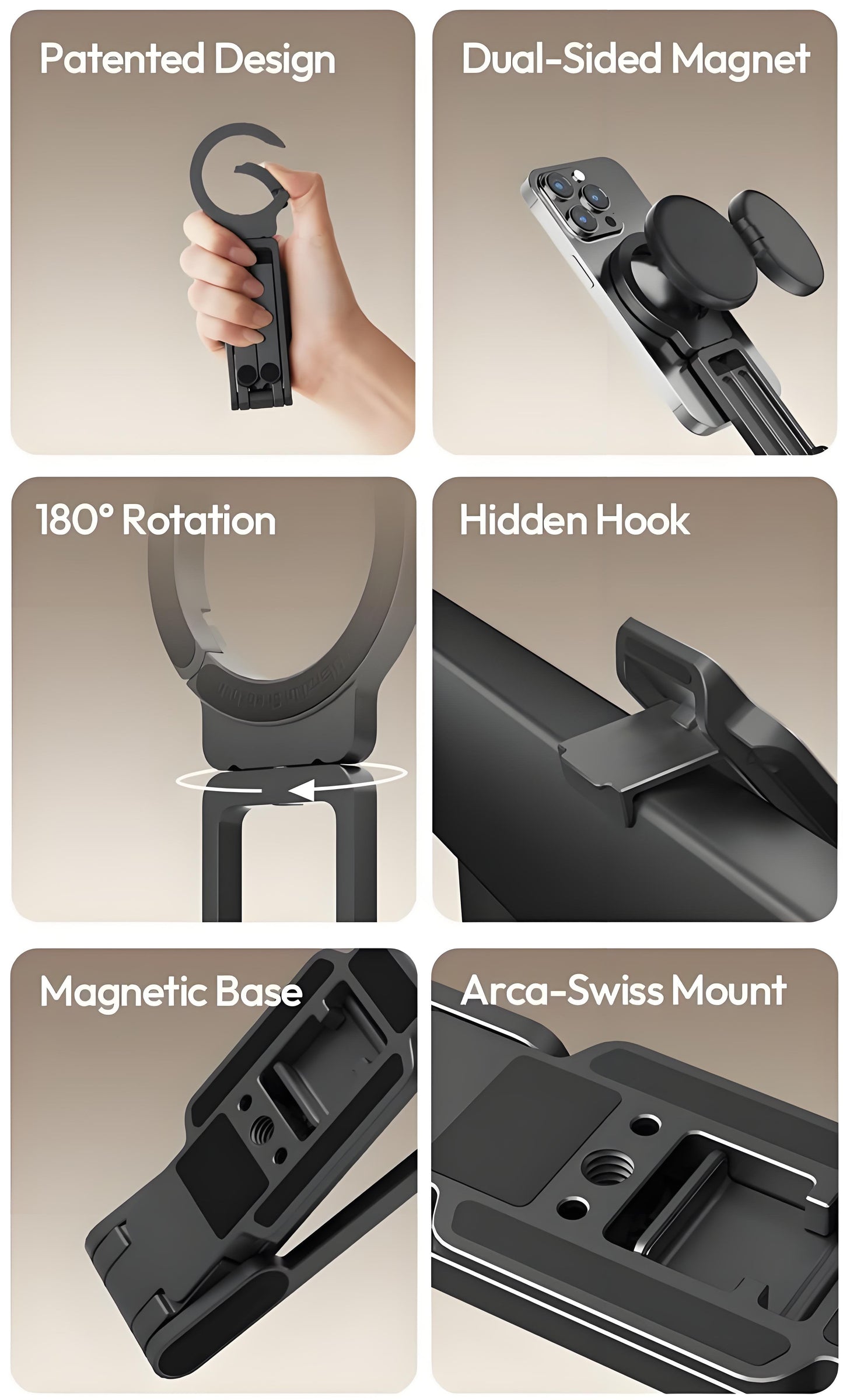 💥Offre à durée limitée : 50 % de réduction🔥⚡ Trépied magnétique puissant pour iPhone