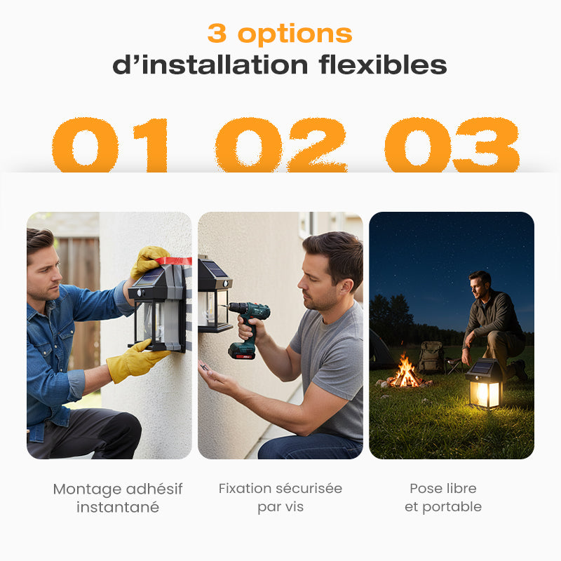 🔥VENTE LIMITÉE 50 % DE RÉDUCTION🔥Applique murale solaire à détecteur de mouvement en tungstène