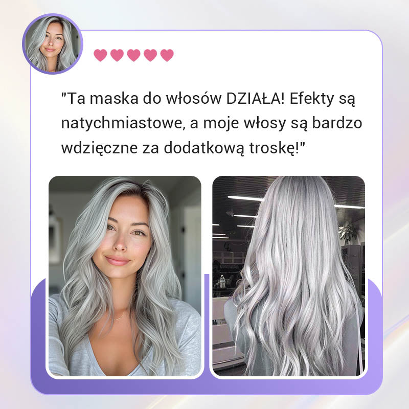 ✨Durée limitée Achetez 3 obtenez 2gratuit✨🧴💛 Masque pour cheveux Keratynowa Fioletowa&Laisser flotter les cheveux au vent