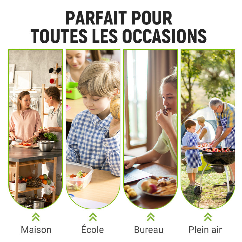 🥢Sac de Conservation en Aluminium Reutilisable et Fermable🌍Parfait pour Stocker et Protéger Vos Aliments!