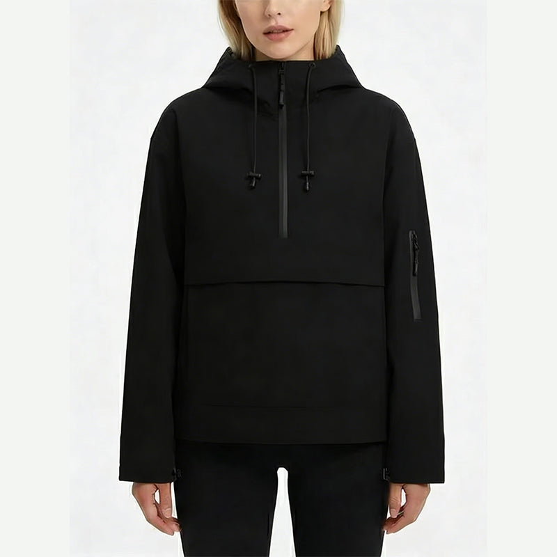 Pull à capuche imprimé léopard avec poche kangourou