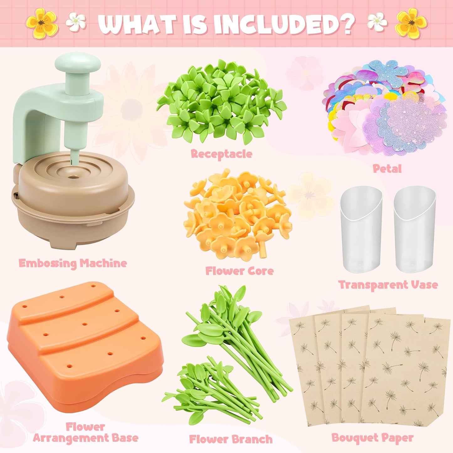 🔥Dernier jour de soldes 50 % DE RÉDUCTION🔥Bouquets de fleurs en tissu Jouets - Créez votre bouquet de fleurs,  Activité éducative Cadeaux d'anniversaire pour enfants d'âge préscolaire