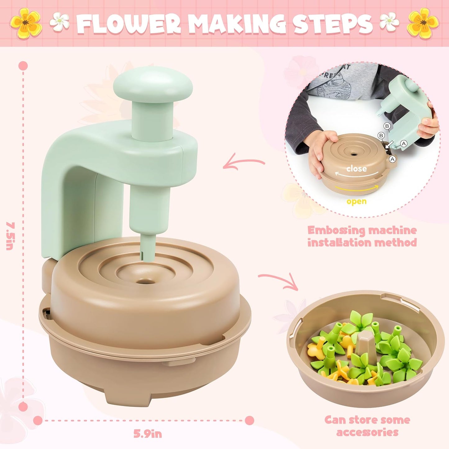 🔥Dernier jour de soldes 50 % DE RÉDUCTION🔥Bouquets de fleurs en tissu Jouets - Créez votre bouquet de fleurs,  Activité éducative Cadeaux d'anniversaire pour enfants d'âge préscolaire