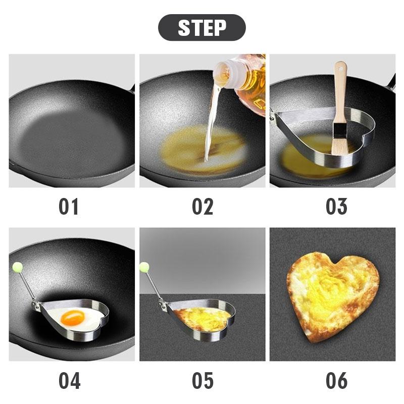 🥳 Rendre la vie amusante  💁 Moules à omelette en acier inoxydable