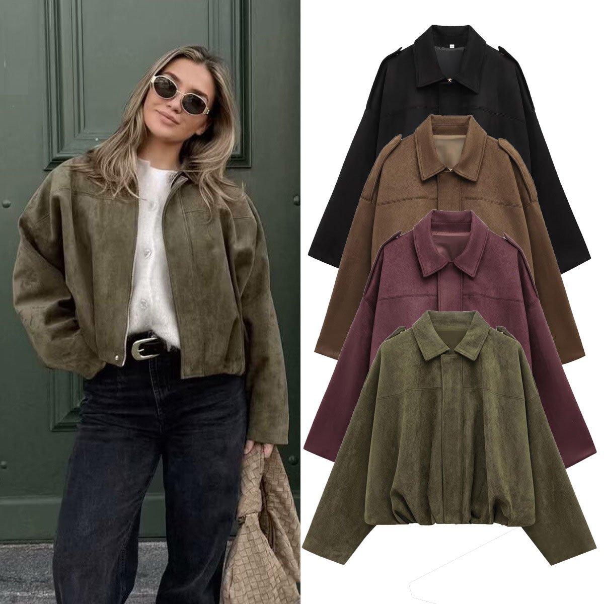 🔥 DERNIER JOUR DE PROMOTION - 50 % DE RÉDUCTION 🔥 Veste courte militaire tendance pour femme