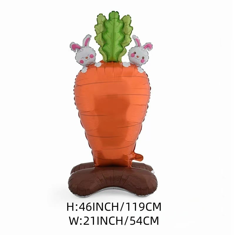 🎁Soldes de Pâques pour les lève-tôt🐰Ballon géant 3D en forme de lapin debout, autoportant, pour une ambiance festive