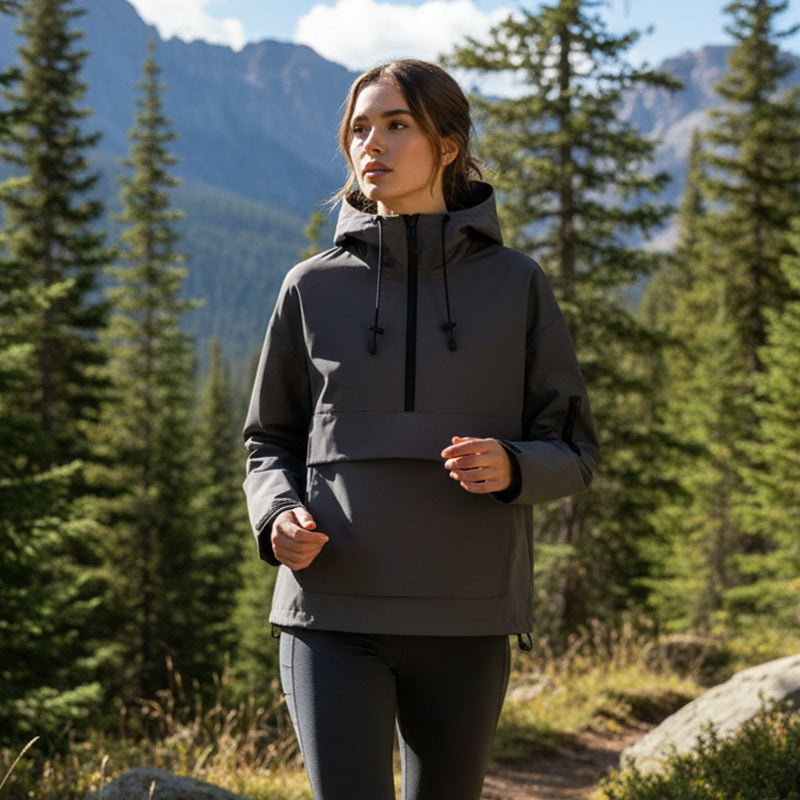 Pull à capuche imprimé léopard avec poche kangourou