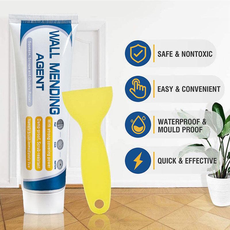 🛠️🏠Kit de réparation de cloisons sèches efficace – Réparez vos murs en quelques minutes ! Kit tout-en-un avec grattoir pour fissures et trous.