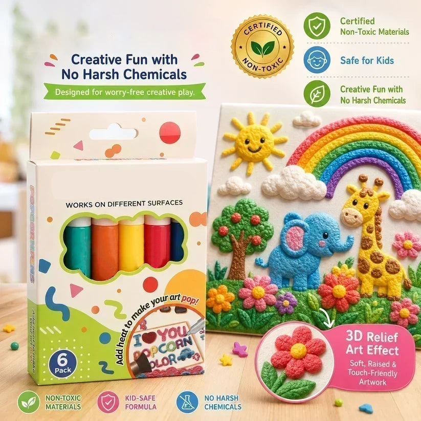 🎄 ACHETEZ-EN 3, PAYEZ-EN 2 🖊️ Stylos Bubble Popcorn 3D — Dessins Gonflés Magiques