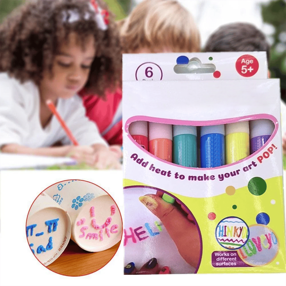 🎄 ACHETEZ-EN 3, PAYEZ-EN 2 🖊️ Stylos Bubble Popcorn 3D — Dessins Gonflés Magiques