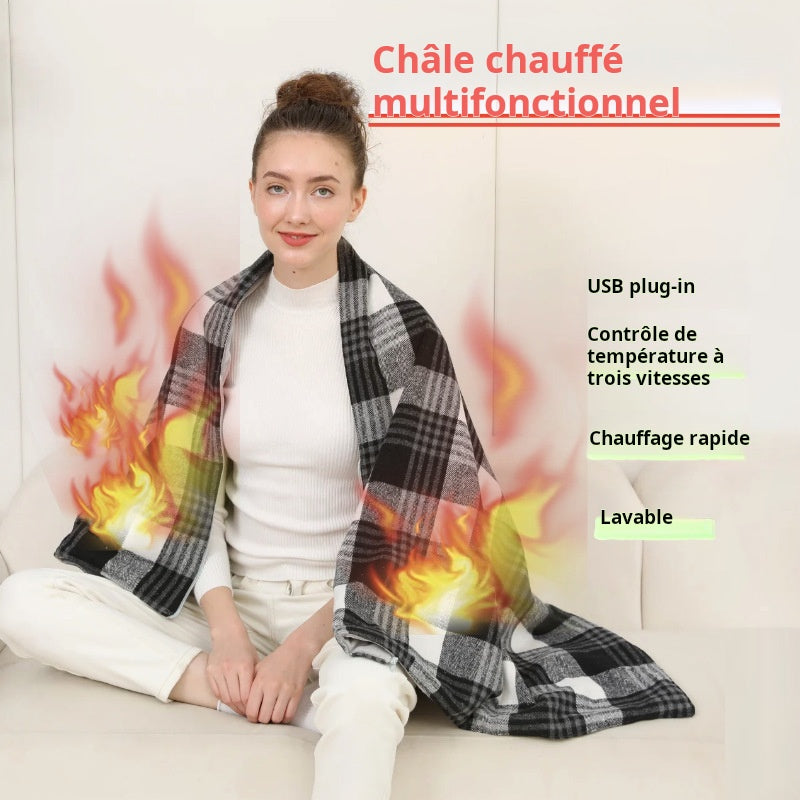 🎄 Offres Spéciales pour Noël 🎄Écharpe chauffante nouvelle génération - Couverture chauffante multifonction à régulation intelligente - Version épurée avec chauffage USB