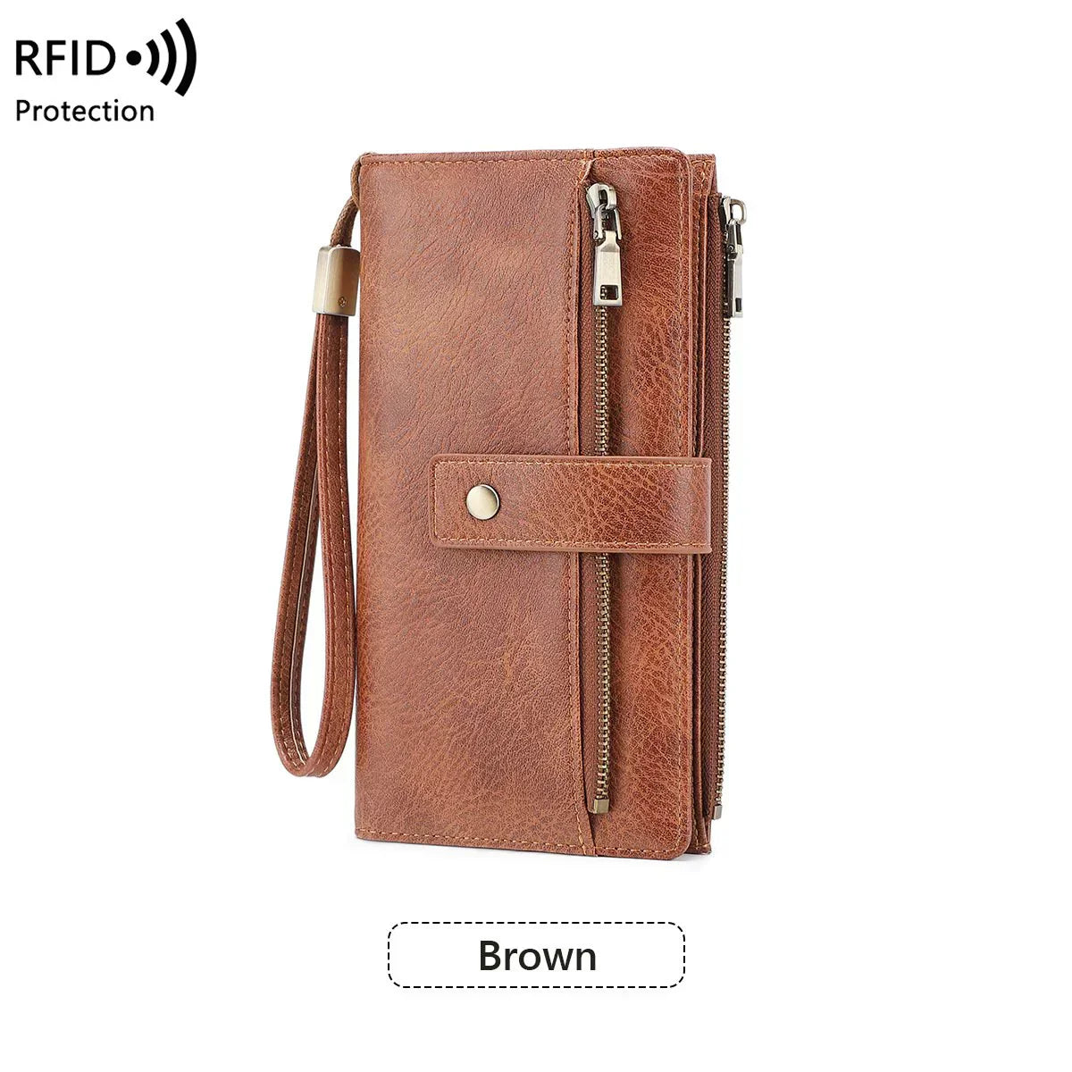 🔥Offre à durée limitée - Portefeuille rétro pour femme avec protection RFID à trois volets