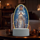 🙏Veilleuse LED acrylique inspirante à thème religieux✝️Lampe de prière de la Vierge