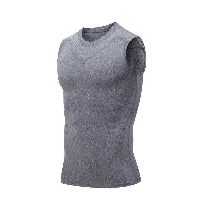 🌀🍃 OFFRE LIMITÉE 50% DE RÉDUCTION! Gilet Amincissant Ionique pour Homme – Compression Rafraîchissante et Légère, Totalement Invisible, Affine le Torse pour Une Allure Plus Nette ❄️✅