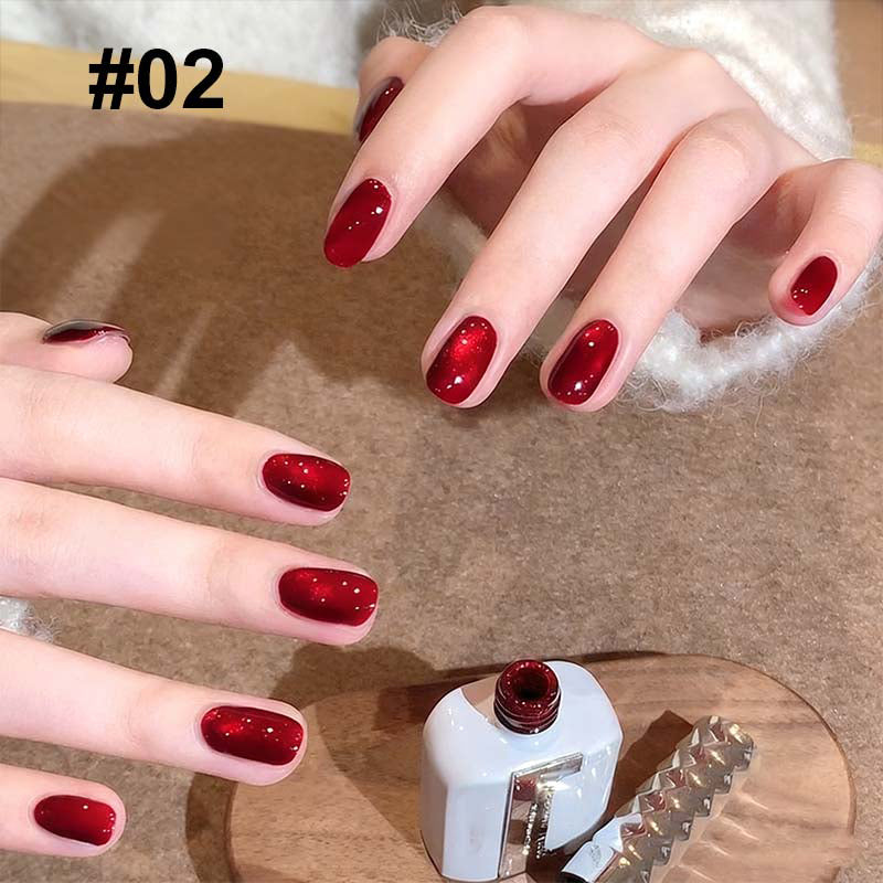 ❤Simple et facile à réaliser, vous pouvez créer votre propre nail art❤Vernis gel scintillant effet œil de chat