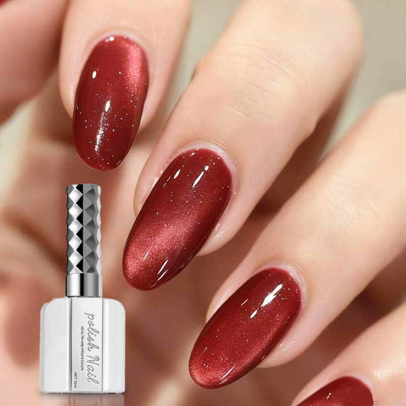 ❤Simple et facile à réaliser, vous pouvez créer votre propre nail art❤Vernis gel scintillant effet œil de chat