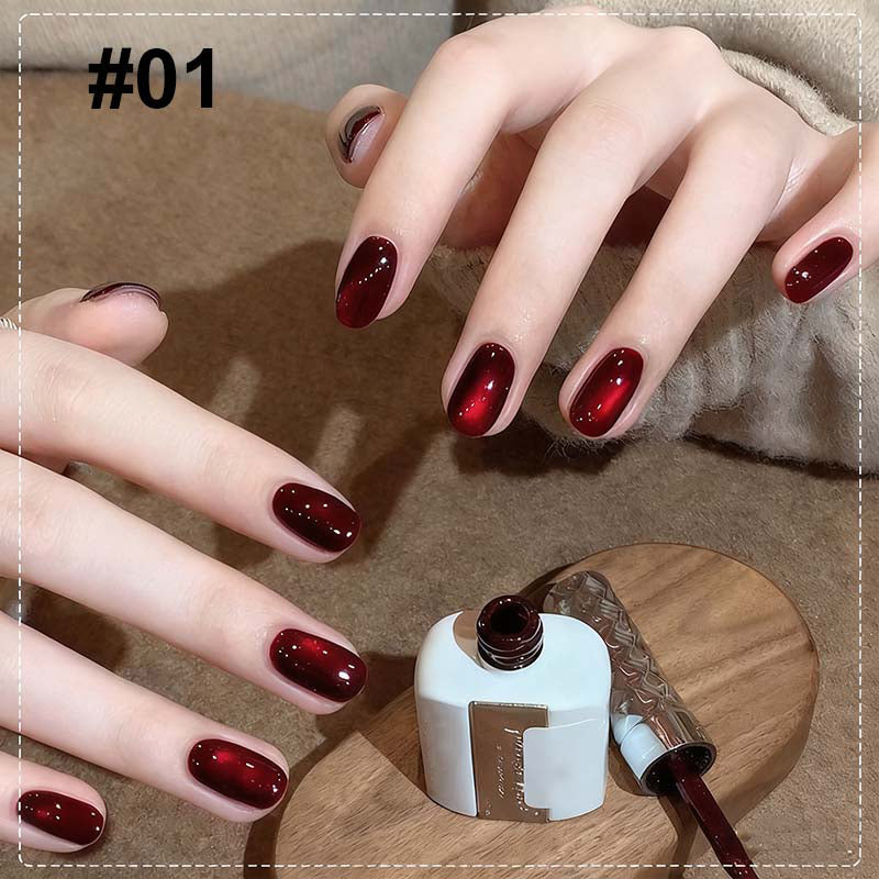 ❤Simple et facile à réaliser, vous pouvez créer votre propre nail art❤Vernis gel scintillant effet œil de chat