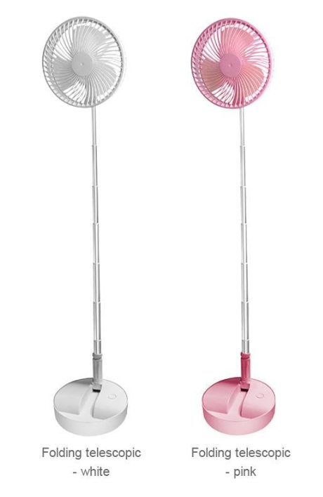🌀🔋Ventilateur Télescopique Pliable Rechargeable USB – Silencieux, 180° Rotatif, 4 Vitesses, Portable ✨